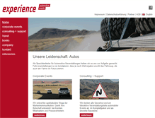 Tablet Screenshot of experience.de